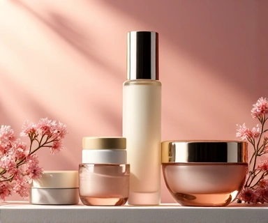 Women's Skincare collection with anti-aging creams and natural beauty products